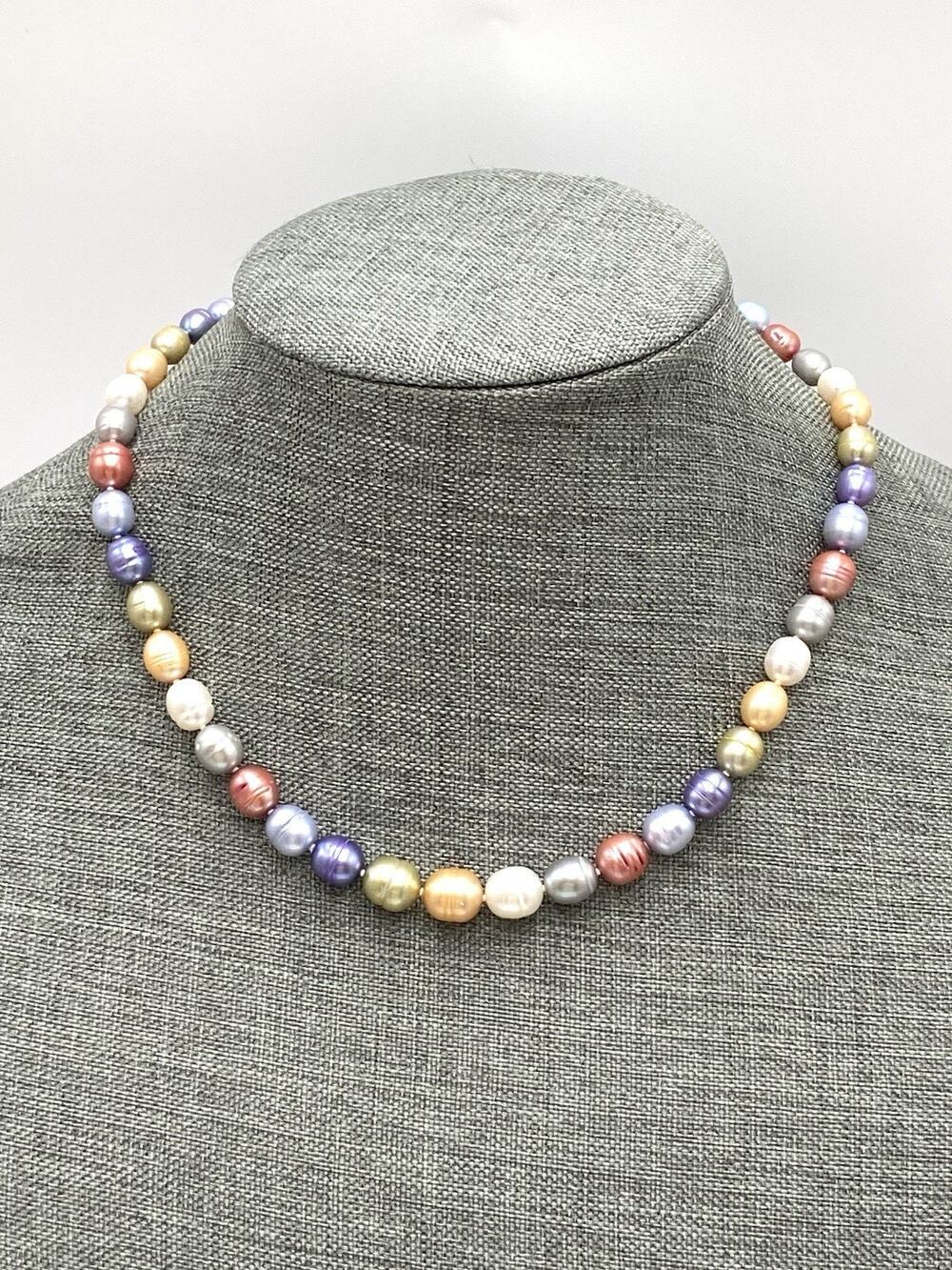 Honora Cultured Multicolored Freshwater Pearl Necklace with Sterling Clasp 18”